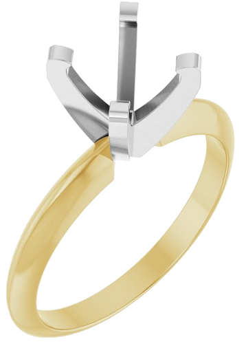 Sužadėtuvių Žiedas „Lightweight Solitaire“ 14k yellow/white gold Square 5mm (1)