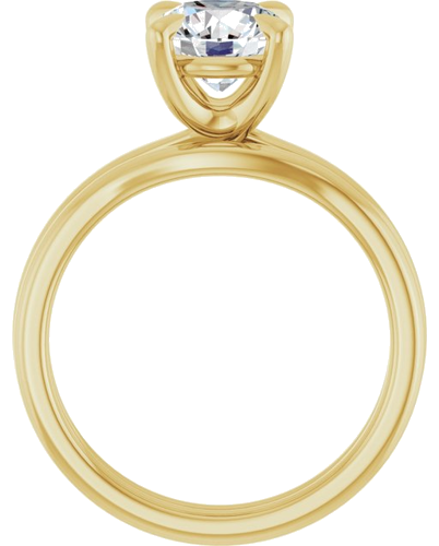 Sužadėtuvių Žiedas 14k yellow gold Round 7.4mm (7)