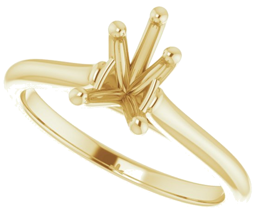 14K Yellow 8x5 mm Pear Solitaire Engagement Ring Mounting (5)