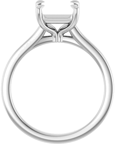 Sužadėtuvių Žiedas „Claw-Prong“ 14k white gold Square 6.5mm (2)
