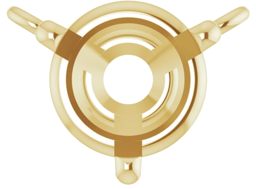 14K Yellow 5.5 mm Round 3-Prong Necklace Center (1)