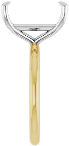 Sužadėtuvių Žiedas „Claw-Prong Solitaire“ 14k yellow/white gold Emerald 13mm x 11mm (4)