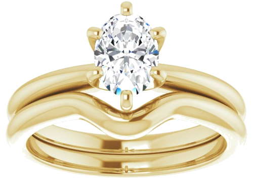 14K Yellow  7x5 mm Oval Solitaire Engagement Ring Mounting (8)