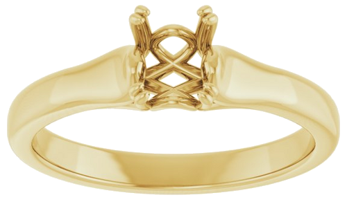 Sužadėtuvių Žiedas „Solitaire“ 10k yellow gold Oval 7mm x 5mm (3)