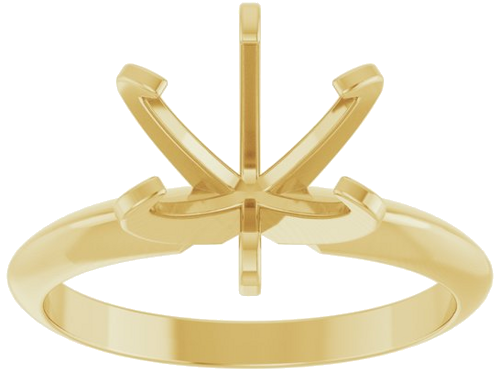 Sužadėtuvių Žiedas „Solitaire“ 585 Geltonojo Aukso Round 8.2mm (3)