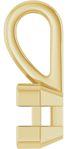 Pakabukas „Half-Bezel Solitaire Charm“ 14k yellow gold Square 3.75mm (3)