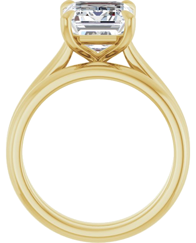 Sužadėtuvių Žiedas „Claw-Prong“ 10k yellow gold Emerald 10mm x 8mm (7)
