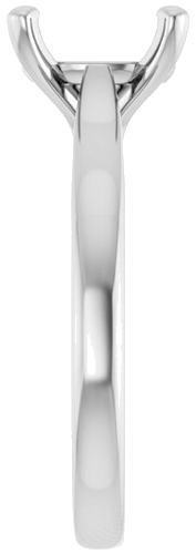 10K White 10x8 mm Oval Engagement Ring Mounting (4)