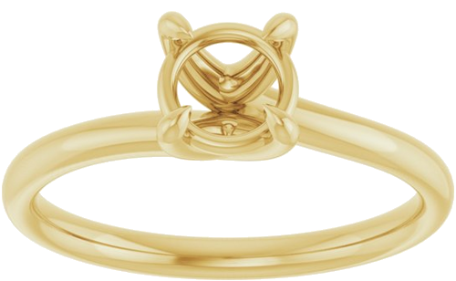 Sužadėtuvių Žiedas „Solitaire“ 14k yellow gold Round 5.8mm (3)