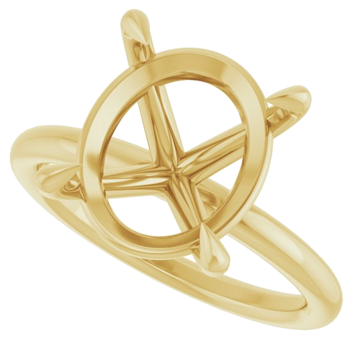 Sužadėtuvių Žiedas „Claw-Prong Solitaire“ 14k yellow gold Oval 13mm x 11mm (5)