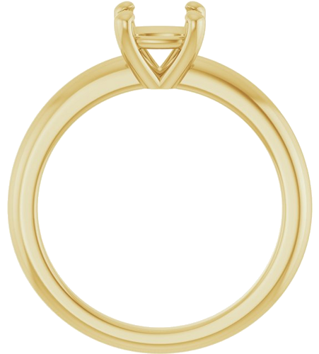 Sužadėtuvių Žiedas 14k yellow gold Cushion 6mm (2)