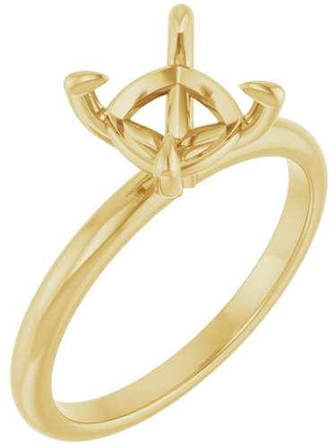 Sužadėtuvių Žiedas „Solitaire“ 585 Geltonojo Aukso Cushion 7mm (1)