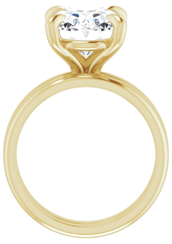 Sužadėtuvių Žiedas „Solitaire“ 750 Geltonojo Aukso Oval 12mm x 10mm (7)