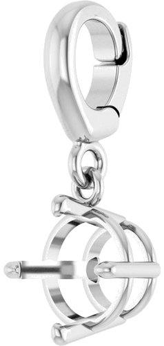 Pakabukas „Solitaire Charm“ 925 Sidabro Round 6mm (2)