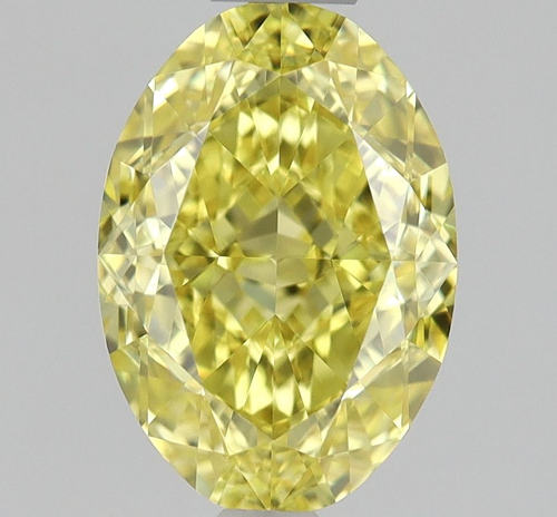 1.02 carat Fancy Vivid Yellow-VVS1 Natūralus Oval Deimantas (1)
