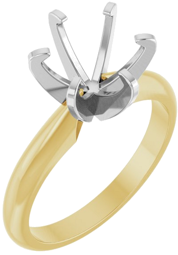 Sužadėtuvių Žiedas „Heavyweight Solitaire“ 14k yellow/white gold Round 8mm (1)