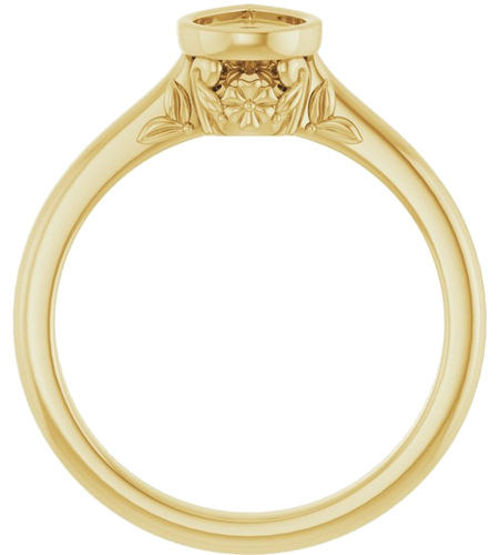 Sužadėtuvių Žiedas „Bezel-Set“ 14k yellow gold Pear 7mm x 5mm (2)