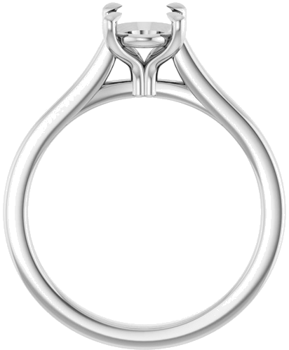Sužadėtuvių Žiedas „Claw-Prong“ 14k white gold Oval 8mm x 6mm (2)