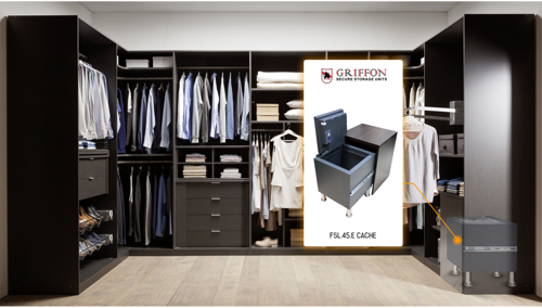 Fire-resistant concealed safe Griffon FSL.45.E (45 kg) (19)