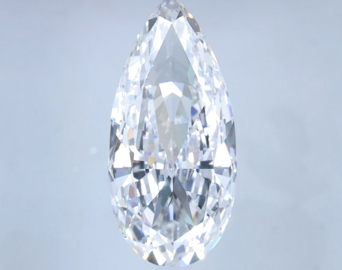 4.04 carat F-VVS1 Natūralus Pear Deimantas (1)