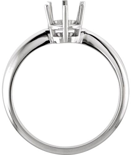 Sužadėtuvių Žiedas „Solitaire“ 14k white gold Oval 10mm x 8mm (2)