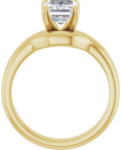 Sužadėtuvių Žiedas „Solitaire“ 585 Geltonojo Aukso Emerald 8mm x 6mm (7)