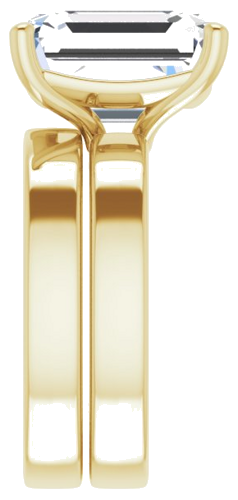 Sužadėtuvių Žiedas „Solitaire“ 14k yellow gold Emerald 12mm x 10mm (9)