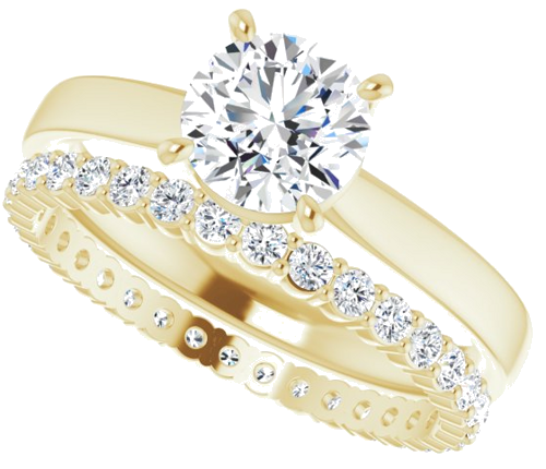 Sužadėtuvių Žiedas „Solitaire“ 14k yellow gold Round 6.5mm (10)