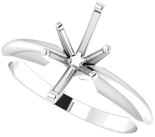 14K White 10.5x5.5 mm Marquise Six-Prong Solitaire Engagement Ring Mounting (5)