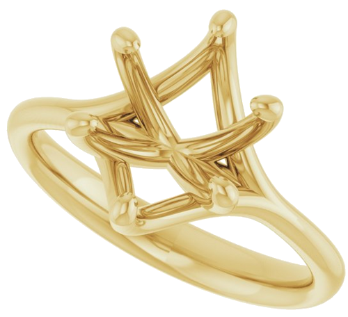 Sužadėtuvių Žiedas „Solitaire“ 10k yellow gold Oval 10mm x 8mm (5)