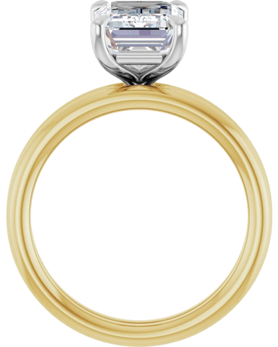 Sužadėtuvių Žiedas „Claw-Prong Solitaire“ 14k yellow/white gold Emerald 10mm x 7mm (7)