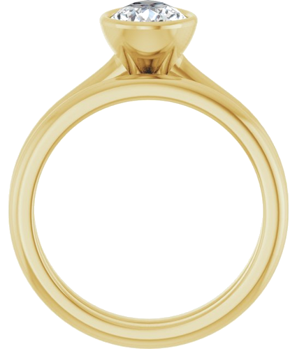 Sužadėtuvių Žiedas „Bezel-Set Solitaire“ 14k yellow gold Pear 9mm x 6mm (7)