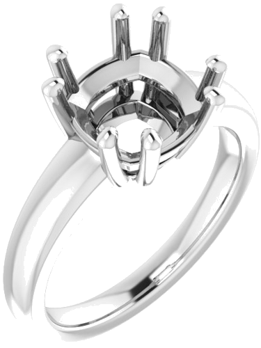 Sužadėtuvių Žiedas „Split-Prong Solitaire“ 14k white gold Cushion 9mm (1)