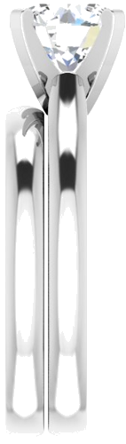 14K White 7.5 mm Round Solitaire Engagement Ring Mounting (8)