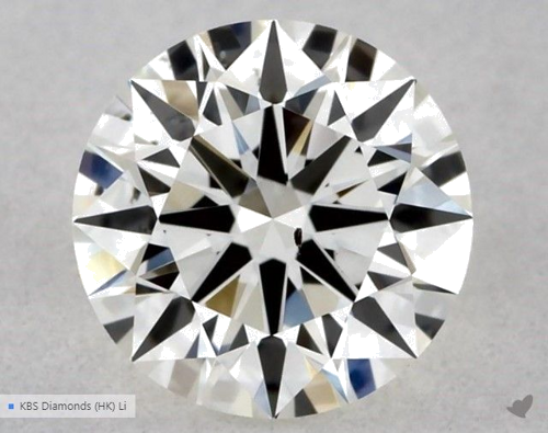 0.53 carat I-SI1 Excellent cut Natūralus Round Deimantas (1)