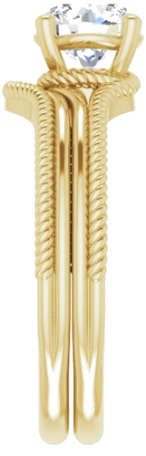 Sužadėtuvių Žiedas „Solitaire“ 14k yellow gold Round 6.5mm (9)