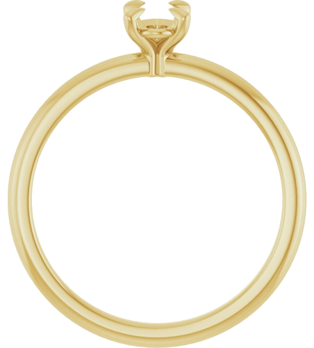 Sužadėtuvių Žiedas „Solitaire“ 10k yellow gold Oval 6mm x 4mm (2)