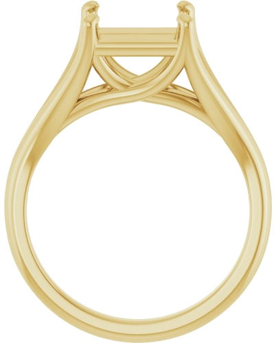 Sužadėtuvių Žiedas „Solitaire“ 10k yellow gold Square 7.5mm (2)