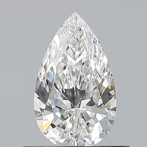 0.5 carat F-VVS2 Natūralus Pear Deimantas (1)
