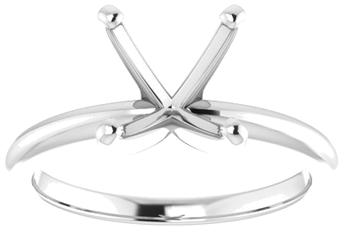 Platinum  9 mm Round Solitaire Engagement Ring Mounting (3)