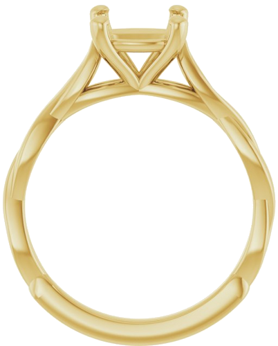 Sužadėtuvių Žiedas „Infinity-Inspired“ 14k yellow gold Cushion 7mm (2)