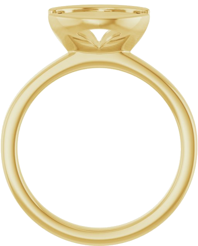 Sužadėtuvių Žiedas „Half-Bezel Solitaire“ 14k yellow gold Oval 10mm x 8mm (2)