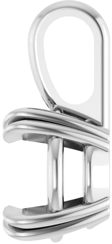 Pakabukas „Solitaire“ 14k white gold Round 7mm (3)