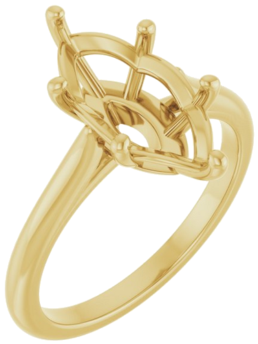 Sužadėtuvių Žiedas 14k yellow gold Marquise 14mm x 7mm (1)
