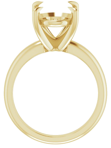 14K Yellow 14x10 mm Oval Solitaire Engagement Ring Mounting (2)