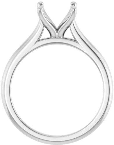 Sužadėtuvių Žiedas „Solitaire“ 585 Baltojo Aukso Round 8.2mm (2)