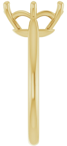 Sužadėtuvių Žiedas 14k yellow gold Elongated Cushion 11mm x 9mm (4)
