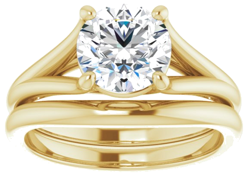 Sužadėtuvių Žiedas „Solitaire“ 14k yellow gold Round 7.4mm (8)