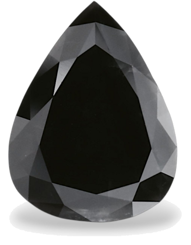 1.48 carat Fancy Black-VVS2 Natūralus Pear Deimantas (1)