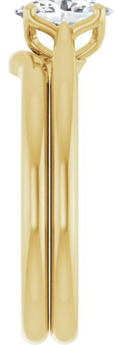 Sužadėtuvių Žiedas „Solitaire“ 585 Geltonojo Aukso Oval 7mm x 5mm (9)